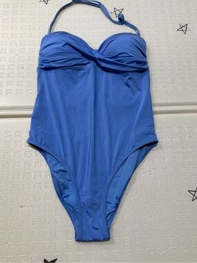 Letarte Light Blue Swim Top with Palm Logo